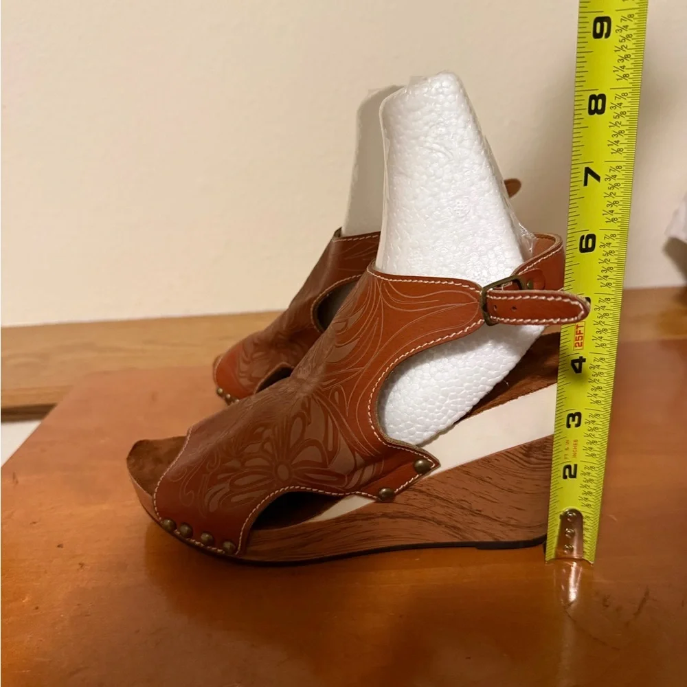 Jolimall Brown‎ Floral Women's Shoes Wedges